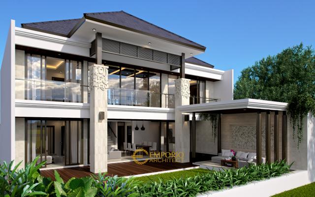 Desain Rumah Villa Bali 2 Lantai Bapak Edmon di Cibubur, Jakarta Timur