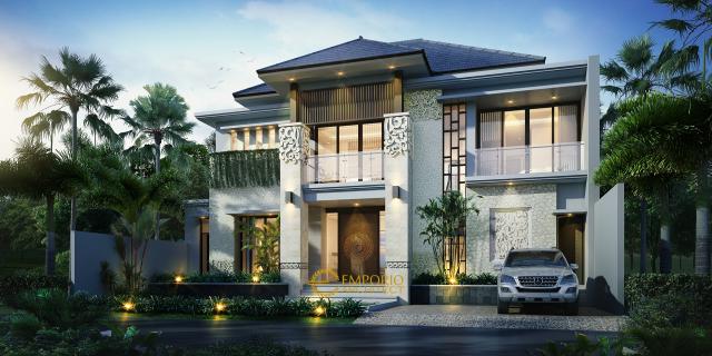 Desain Rumah Villa Bali 2 Lantai Bapak Faishal di Bintaro, Jakarta Selatan