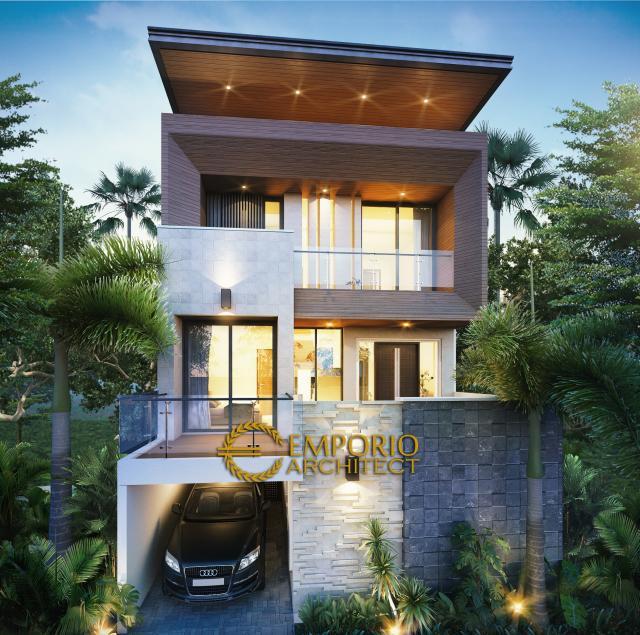 Gambar 1 Desain Rumah Modern 3 Lantai Bapak Harry di  Malang, Jawa Timur