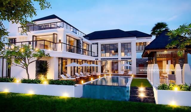 Desain Rumah Villa Bali 2 Lantai Bapak Herry di Bogor, Jawa Barat