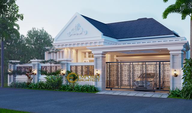 Desain Exterior 1 Rumah Classic 1 Lantai Bapak Hidayat di Lampung