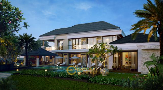 Desain Rumah Villa Bali 2 Lantai Bapak Husni di Belitung