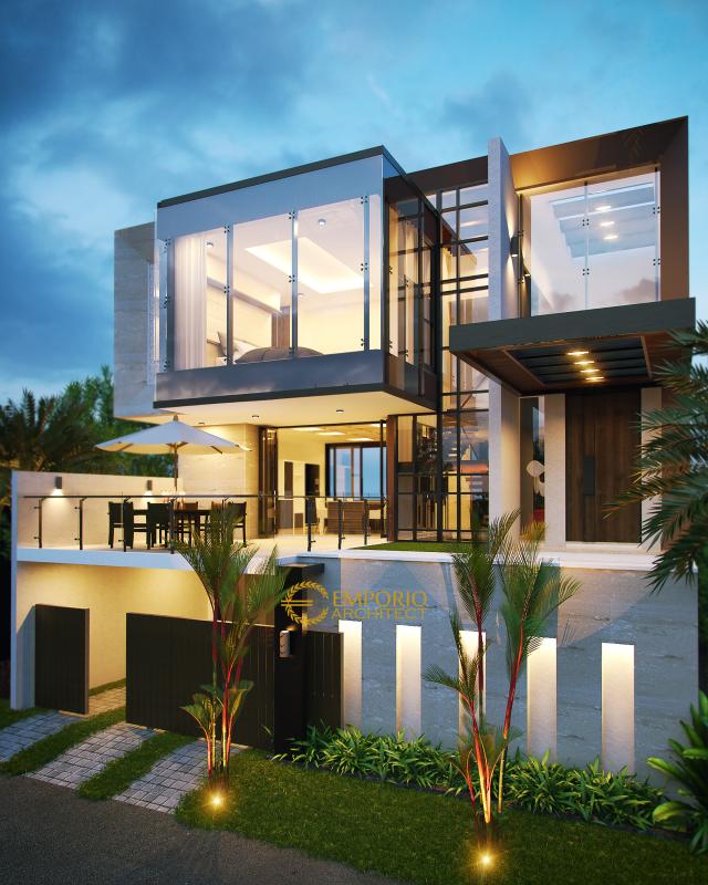 Gambar 1 Desain Rumah Modern 3 Lantai Bapak Ilham II di  Jakarta