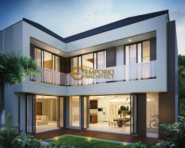 Gambar 3 Desain Rumah Modern 3 Lantai Bapak Kris di  Bogor