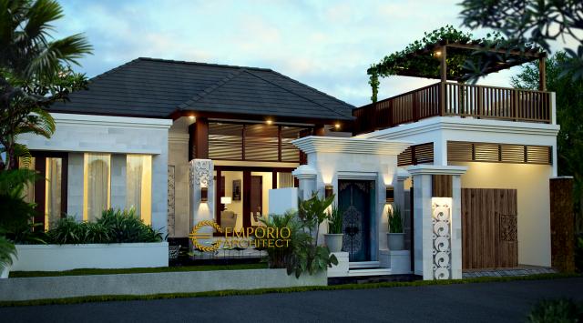 Gambar 3 Desain Rumah Villa Bali 1 Lantai Bapak Krisna di  Kerobokan, Badung