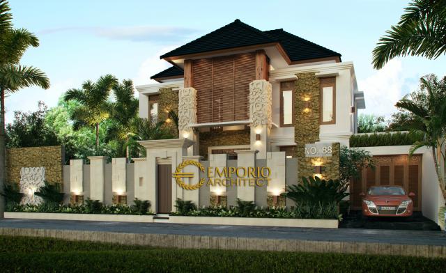 Gambar 1 Desain Rumah Villa Bali 2 Lantai Bapak Made Ada di  Tabanan, Bali