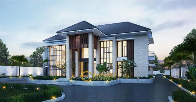 Gambar 1 Desain Rumah Modern 2 Lantai Bapak Ngadiono di  Serang, Banten