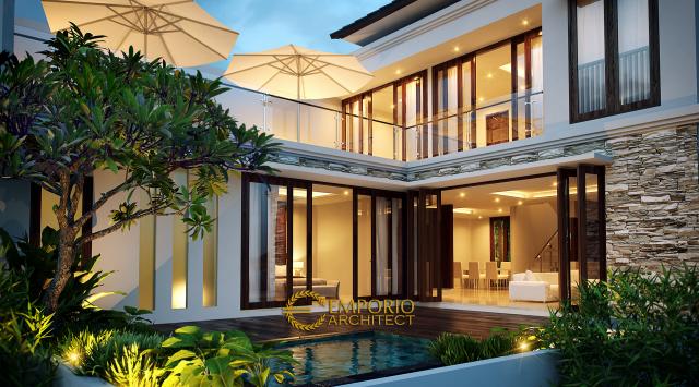 Gambar 3 Desain Rumah Villa Bali 3 Lantai Bapak Nursantyo di  Jakarta