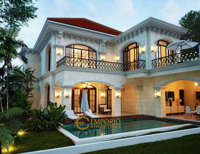 Gambar 2 Desain Rumah Mediteran 2 Lantai Bapak Philipe di  Jakarta