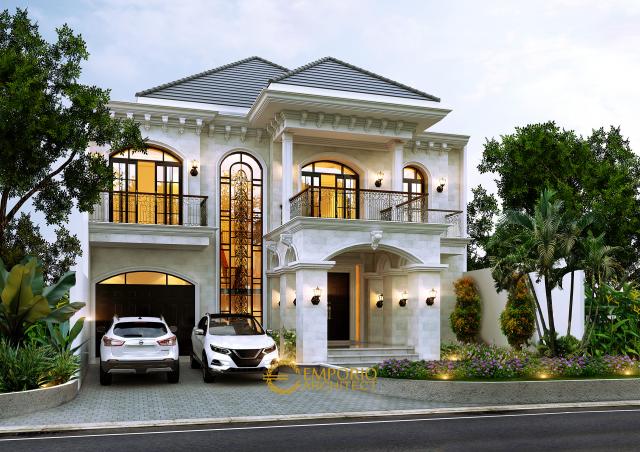 Gambar 1 Desain Rumah Mediteran 2 Lantai Kavling 9 Bapak Pramudya di  Sentul, Bogor