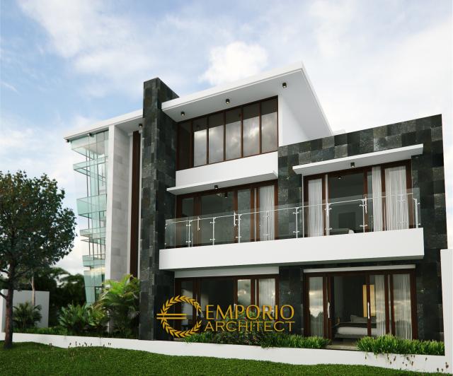 Desain Exterior 2 Rumah Modern 3 Lantai Bapak Rado di Jakarta