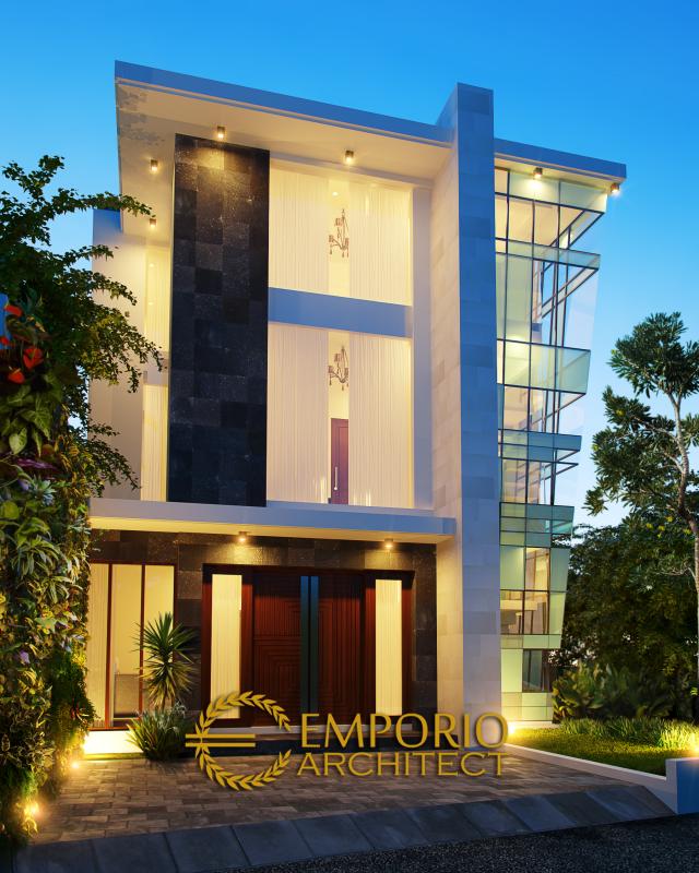 Desain Exterior 3 Rumah Modern 3 Lantai Bapak Rado di Jakarta