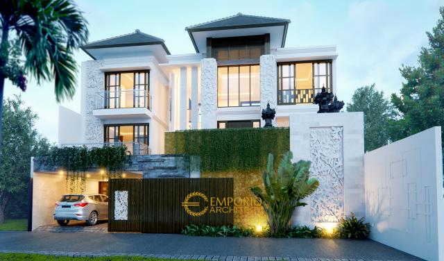 Gambar 1 Desain Rumah Villa Bali 3 Lantai Bapak dr. Rumbawa II di  Denpasar, Bali