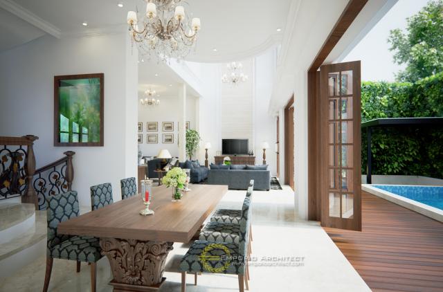 #diningroomdesign - Mr. Sanjay Mediterranean House 3 Floors Design - Pejaten, Jakarta Selatan - Code 10941