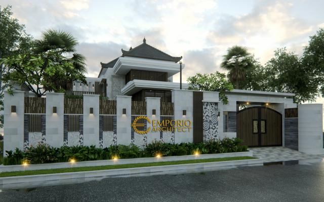 Desain Exterior 2 Rumah Villa Bali 2 Lantai Bapak Tantra di Medan