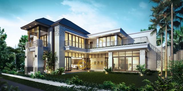 Desain Rumah Villa Bali 2 Lantai Bapak Tony di Makassar