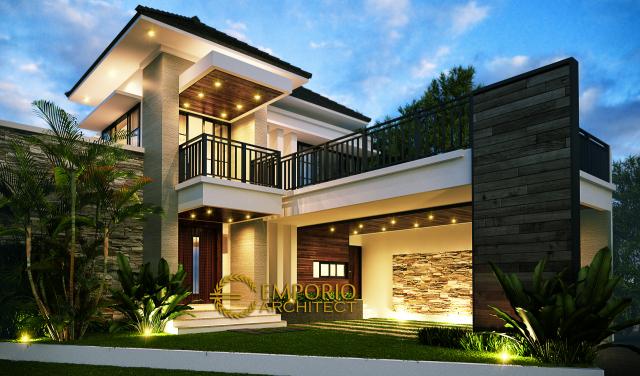 Gambar 1 Desain Rumah Modern 2 Lantai Bapak Toto di  Cibubur, Jakarta