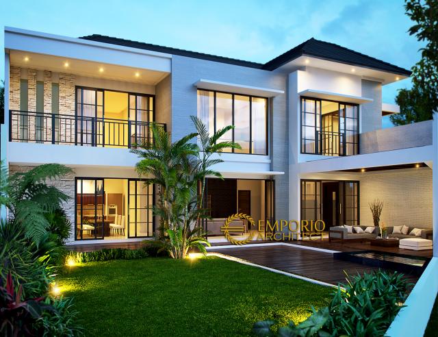 Gambar 2 Desain Rumah Modern 2 Lantai Bapak Toto di  Cibubur, Jakarta