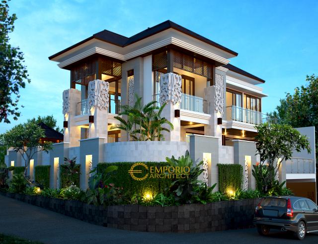 Desain Rumah Villa Bali 2 Lantai Bapak Yandri di Bogor