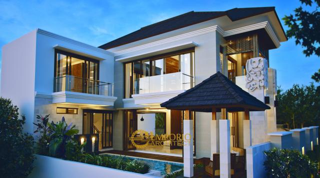 Desain Rumah Villa Bali 2 Lantai Bapak Yandri di Bogor