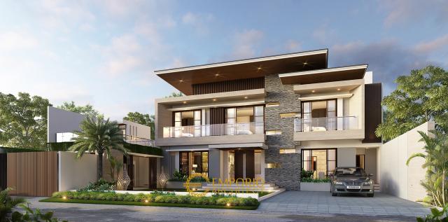 Gambar 1 Desain Rumah Modern 2 Lantai Bapak Yusuf di  Lombok