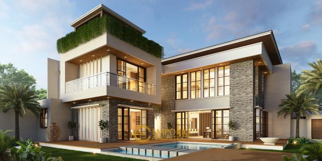 Gambar 3 Desain Rumah Modern 2 Lantai Bapak Yusuf di  Lombok