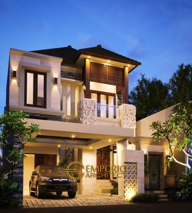 Gambar 1 Desain Rumah Villa Bali 2 Lantai Ibu Ita di  Jakarta