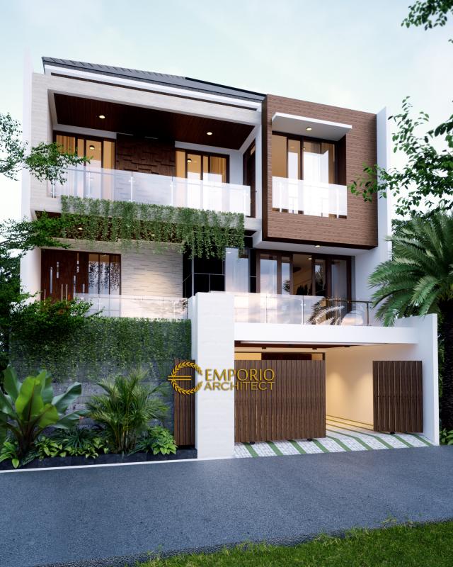 Desain Exterior Rumah Modern 3 Lantai Ibu Chris & Bapak Andrew di Jakarta