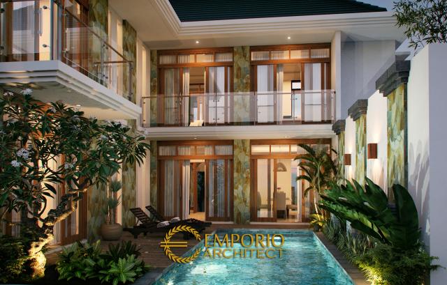 Gambar 3 Desain Rumah Villa Bali 2 Lantai Ibu Heny di  Kalimantan