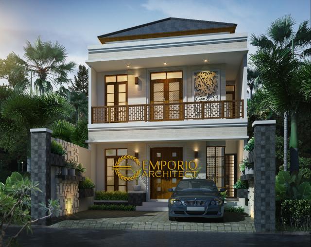 Desain Exterior Rumah Villa Bali 2 Lantai Ibu Imelda di Denpasar, Bali