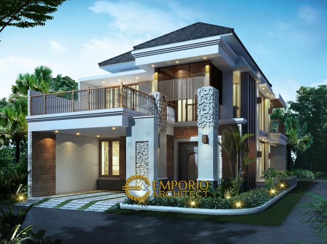 Desain Rumah Hook Villa Bali 2 Lantai Ibu Imelda di  Jakarta