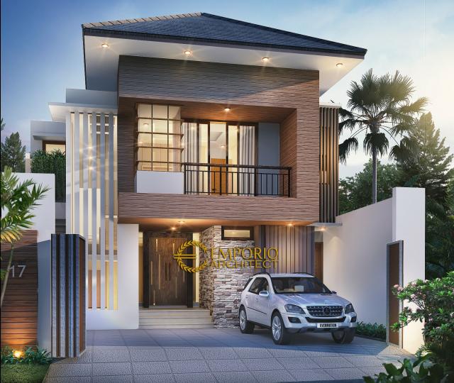 Desain Exterior Rumah Modern 2 Lantai Ibu Ira di Jakarta