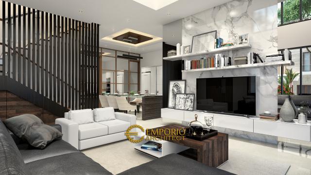 Gambar 2 Desain Rumah Hook Modern 2 Lantai Ibu Ivana  di  BSD, Tangerang Selatan, Banten