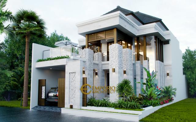 Desain Exterior Rumah Villa Bali 2 Lantai Ibu Khrisna di Nusa Dua, Bali