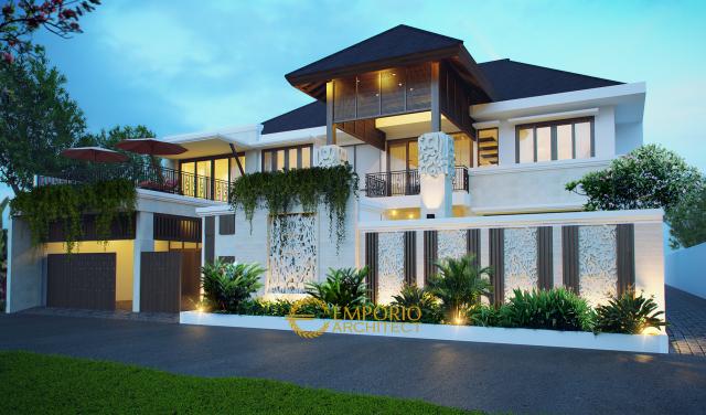 Desain Rumah Villa Bali 2 Lantai Ibu Niki Umar di Bintaro, Jakarta