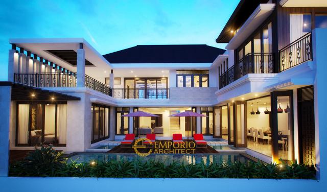 Desain Rumah Villa Bali 2 Lantai Ibu Niki Umar di Bintaro, Jakarta