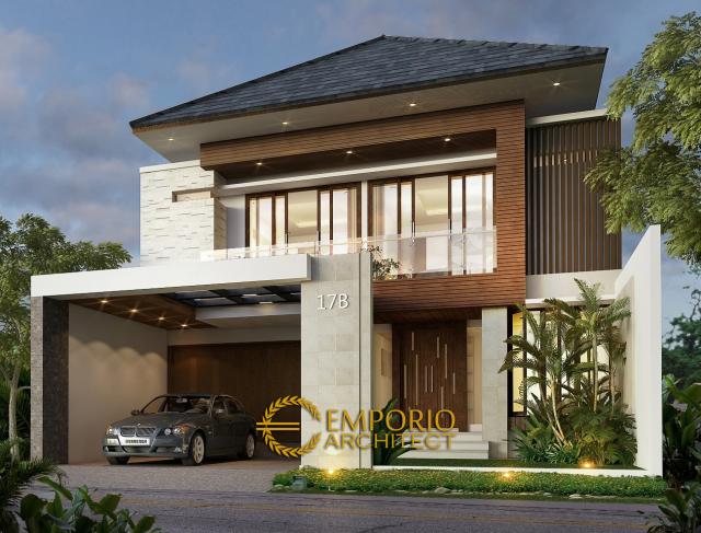 Gambar 1 Desain Rumah Modern 2 Lantai Ibu Ridha di  Jakarta