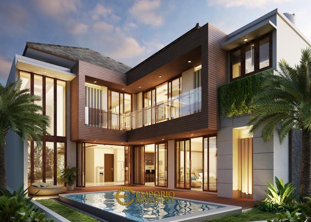 Gambar 3 Desain Rumah Modern 2 Lantai Ibu Ridha di  Jakarta