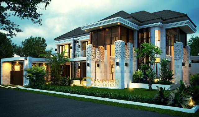 Desain Rumah Villa Bali 2 Lantai Ibu Rina di Cibubur, Jakarta