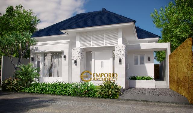 Desain Exterior 2 Rumah Villa Bali 1 Lantai Ibu Silvia di Singaraja, Bali