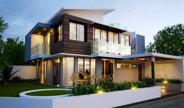 Desain Exterior 1 Rumah Modern 2 Lantai Ibu Suzan di Jakarta