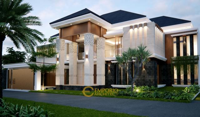 Desain Rumah Villa Bali 2 Lantai Ibu Tirza di Jakarta