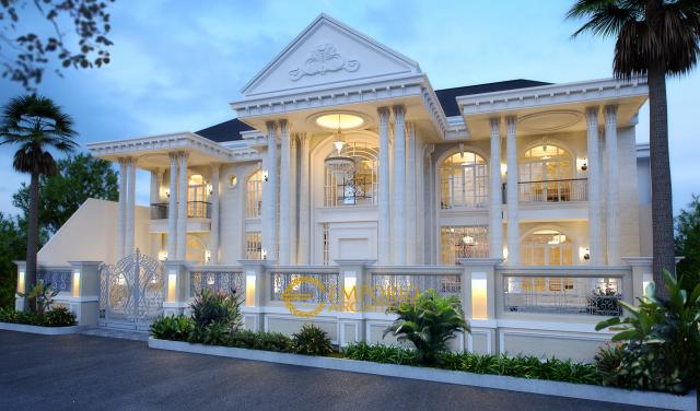 Desain Rumah Classic 2 Lantai Ibu Wilma di Jakarta