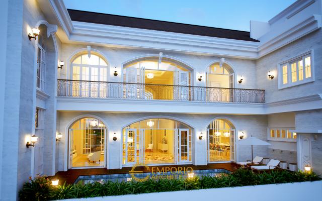 #classichomedesign - Mrs. Wilma Classic House 2 Floors Design - Jakarta - Code 7840