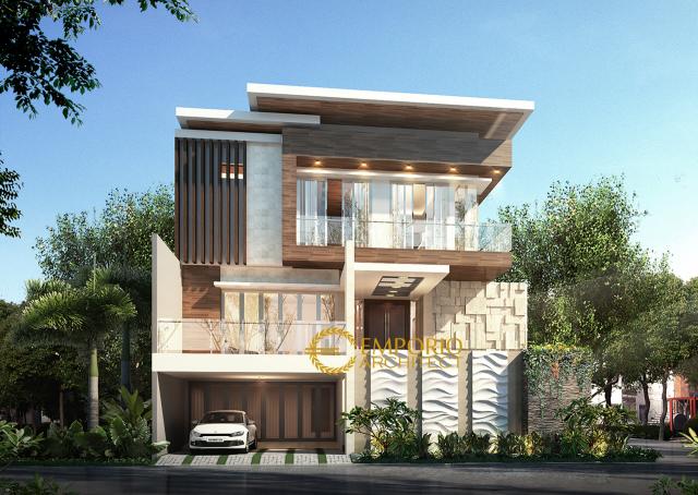 Gambar 1 Desain Rumah Modern 3 Lantai Ibu Yoke di  Jakarta