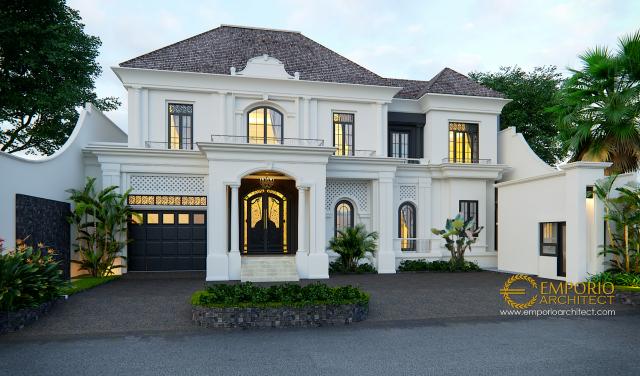 Desain Exterior 1 Rumah Classic 2 Lantai Bapak Gusti di Jakarta