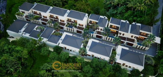 Desain Exterior 6 Kompleks Villa Style Villa Bali 2 Lantai Ibu Marina di Gianyar, Bali