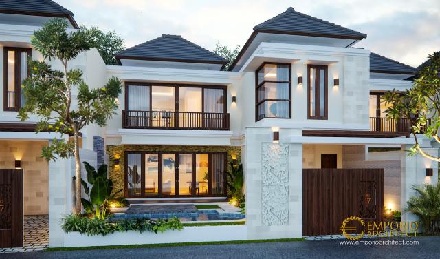 Desain Exterior 2 Kompleks Villa Style Villa Bali 2 Lantai Ibu Marina di Gianyar, Bali