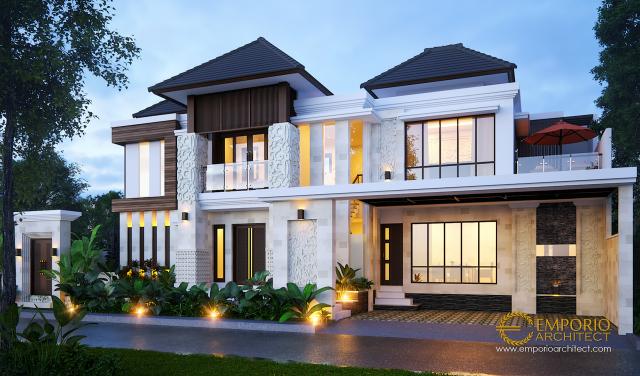 Desain Rumah Hook Villa Bali 2 Lantai Bapak Agus Eka di  Gianyar, Bali