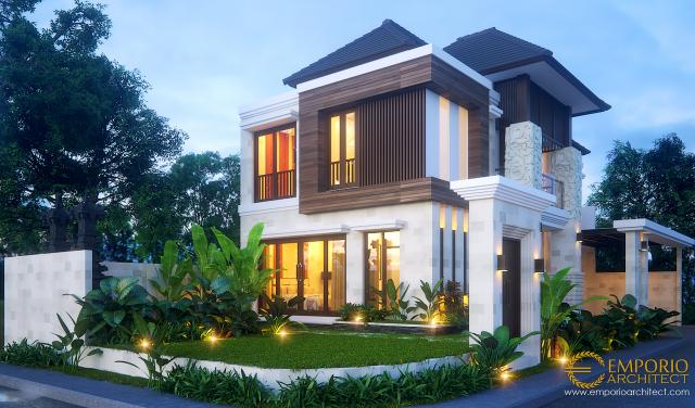 Desain Exterior 2 Rumah Hook Villa Bali 2 Lantai Bapak Agus Eka di Gianyar, Bali